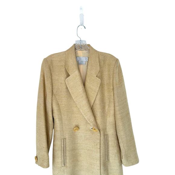 Worth‎ Gold Old Money Luxury Rich Girl Academia Preppy Dainty Silk Blazer Size 2 - Picture 8 of 14